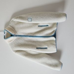 Ivory Ella Faux Sherpa Zip-Up Jacket